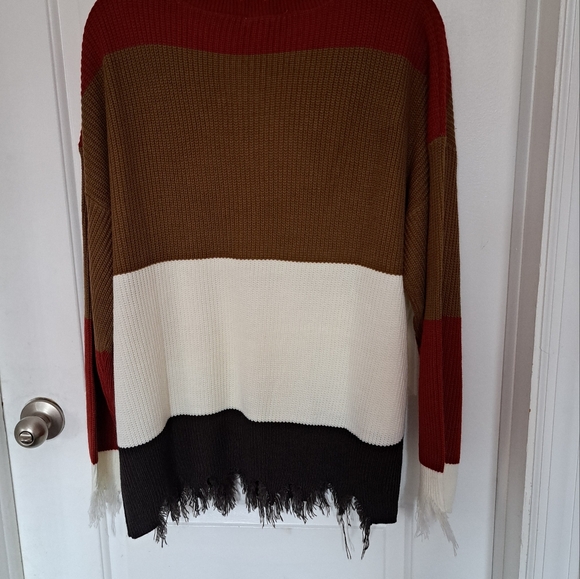 Hudson Gray V-neck Knit Sweater, Size L - Picture 4 of 5